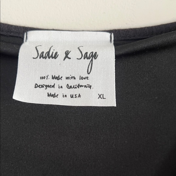 Sadie & Sage Black Ribbed Mini Dress Size XL - Picture 7 of 8